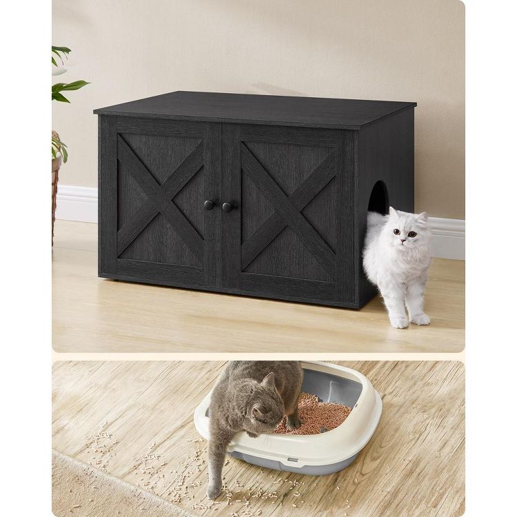 Feandrea Hidden Cat Litter Box Enclosure Litter Box Furniture with Removable Divider Indoor, 6 of 8