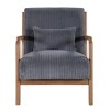 NicBex Wooden Lounge Chair Accent Chair with Waist Cushion, Comfy Chair for Living Room, Bedroom, Office - 2 of 4