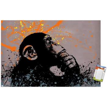 Trends International Thinker Monkey - The Graffiti Collection Unframed Wall Poster Prints