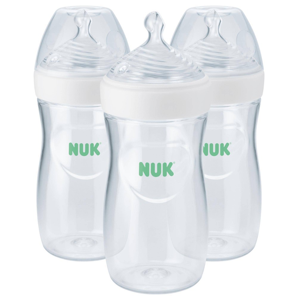 Photos - Baby Bottle / Sippy Cup NUK Simply 3pk Natural Bottle with SafeTemp - Neutral - 9oz 