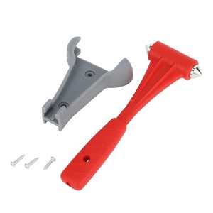 Unique Bargains Car Safety Hammer 5.91"x2.36"x0.71" Red Gray 1 Pc - 1 of 4