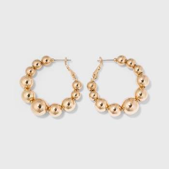 Ball Hoop Earrings - A New Day™ Gold