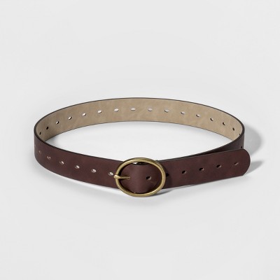 Women's Double Harness Metal Loop Belt - Universal Thread™ Cognac