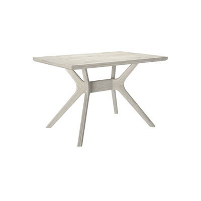 Verso 48'' White Sand Solid Wood Rectangular Dining Table