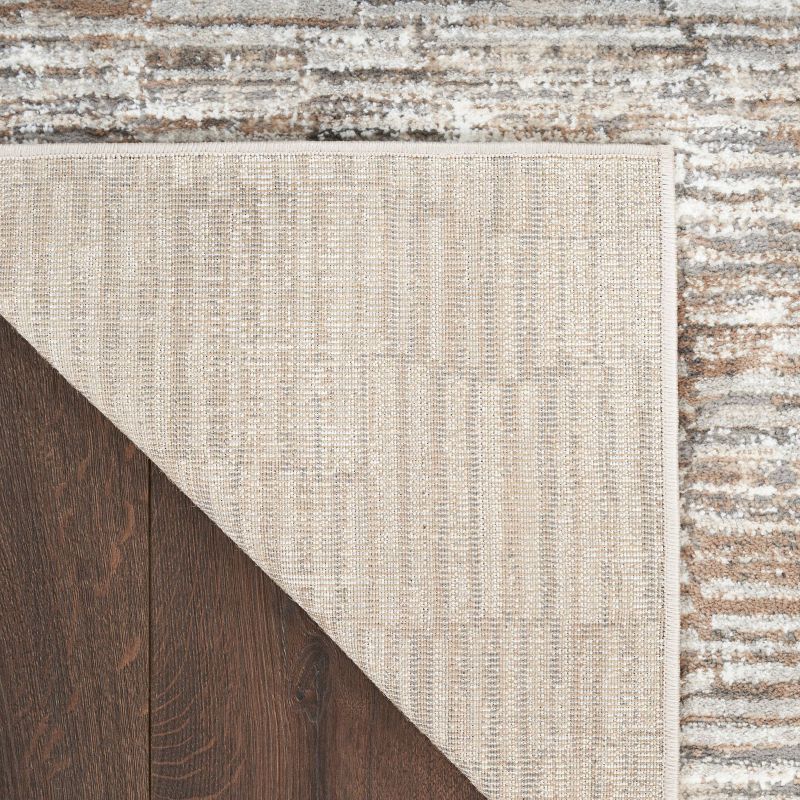 Nourison Modern Striped Sustainable Woven Rug with Lines Brown, 4 of 10