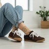 CUSHIONAIRE Tick Tock Women's Genuine Leather Lace-Up Casual Sneaker – Retro-Inspired Walking Shoe with Gum Rubber Outsole, Cushioned Arch Support - 2 of 4