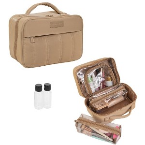 Max Studio Tubular Quilted Nylon Large Square Toiletry Bag - 1 of 4