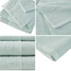 SEVOBAL Bath Towel and Washcloth Sets Luxurious Antimicrobial Cotton Tencel Blend Towel Set for Bathroom Use, Seafoam, 14.17"*10.24"*8.66" - 3 of 4