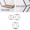 Hybition Round Iron Shelving Floating Shelves Wall Mounted for Bathroom Kitchen Retro Wood Wall Display Bookshelf Storage Rack - 3 of 4
