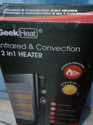 Geek Heat Hq28-15m 2 In 1 Infrared u0026 Convection Electric Portable Whole  Room Space Heater : Target