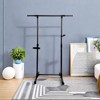 Yukimo Short Clothing Rack with Bottom Shelves and Wheels, Heavy Duty Rolling Clothes Rack for Kids and Adults, Black - 3 of 4