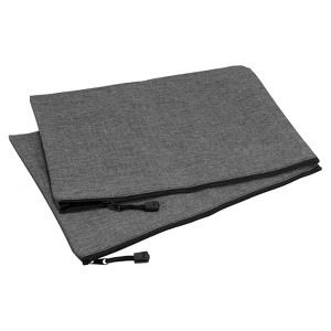 Unique Bargains Canvas Zipper DIY Office Craft Supply Pencil File Bag 5 Pcs - 1 of 3