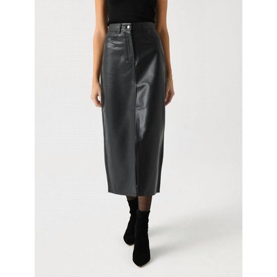 Women's Itea Faux Leather Skirt - DELUC