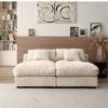 74.8" Modern Corduroy Upholstered Twins Sleeper Sectional Sofas, Sleeper Sofa Bed & Daybed - 3 of 4