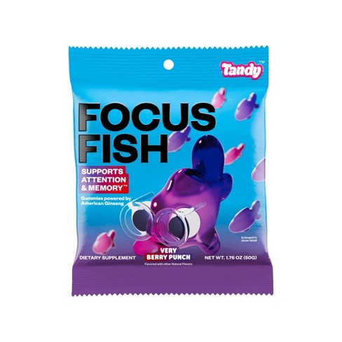 Tandy Focus Fish Very Berry Punch Gummy Supplements - 1.76oz - image 1 of 4