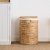 Solhome Ludmila Water Hyacinth Woven Oval Laundry Hamper - 2 of 4