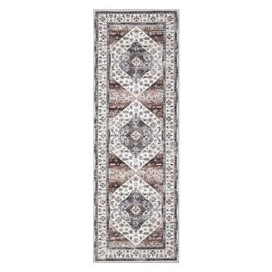 Washable Floral Medallion Living Room Rugs, Retro Accent Soft Bedroom Carpet, Non Slip Large Dining Room Rugs for Home Office - 1 of 4