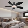 Kviflon 48 Inch Modern LED Ceiling Fans with Quiet Reversible DC Motor, Dimmable 3 Colors 6 Speeds - 2 of 4