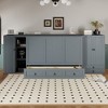 Whisen Clever Design Queen Size Murphy Bed, Folded into a Cabinet with USB Port, Wardrobes and Drawers - 3 of 4