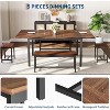 Acekool 5-Piece Dining Table, 63" Extendable Kitchen Table with 2 Benches and 2 Stools, Modern Dining Room Furniture, Easy Assembly, Black - 4 of 4