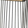 HomeRoots 26" Natural and Black Solid Wood and Iron Backless Counter Height Bar Chair - 4 of 4