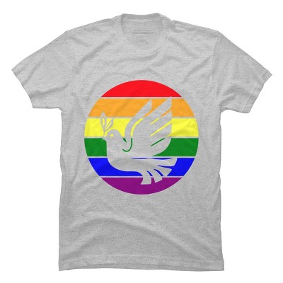 Design By CreativeHT Humans Dove Olive Branch Rainbow Pride By CreativeHT T-Shirt