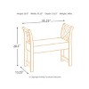 Signature Design by Ashley Abbonto Accent Bench Warm Brown: Storage, Wood Frame, Mid-Century Modern Style - 4 of 4