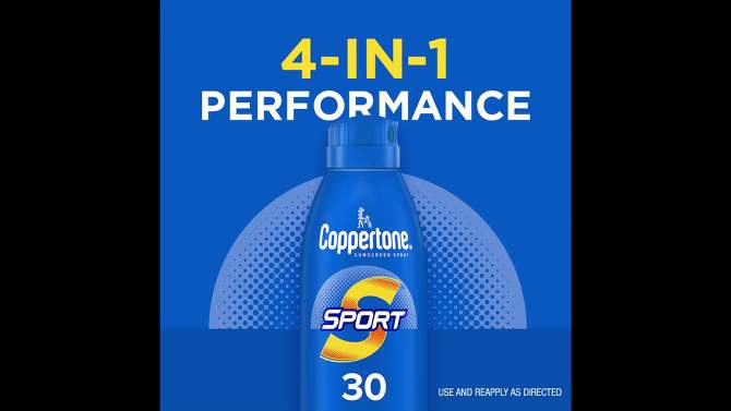 Coppertone Sport Sunscreen Spray - SPF 50 - 11oz - Twin Pack, 2 of 13, play video