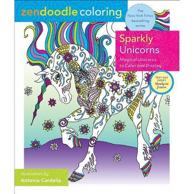 Sparkly Unicorns : Magical Unicorns to Color and Display -  by Antonia Cardella (Paperback)