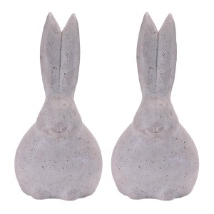 Distressed Long Eared Rabbit Figurine (Set of 2) - 1 of 3