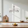 Sunset Lighting Alton 5-Light Chandelier, Faux Alabaster Glass, Satin Nickel Finish - 3 of 3