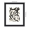 Kate and Laurel Framed Art Black Twist 4 by Alicia Bock, 23x27, Oliver Black Narrow - 2 of 4