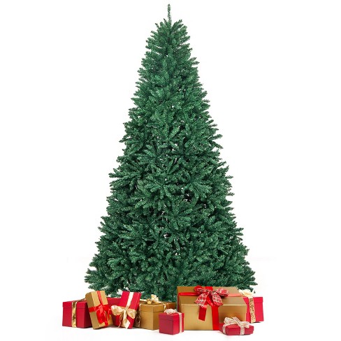 Tangkula 9FT Artificial Xmas Tree Hinged Fake Xmas Tree with 3594 PVC Branch Tips Foldable Metal Stand - image 1 of 4