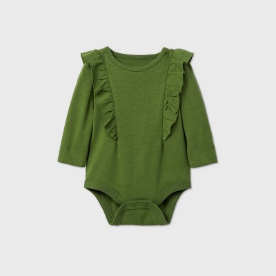 olive green outfits for baby girl