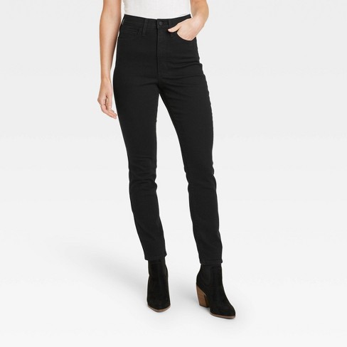 Women's High-rise Skinny Jeans - Universal Thread™ Black Wash 6 : Target