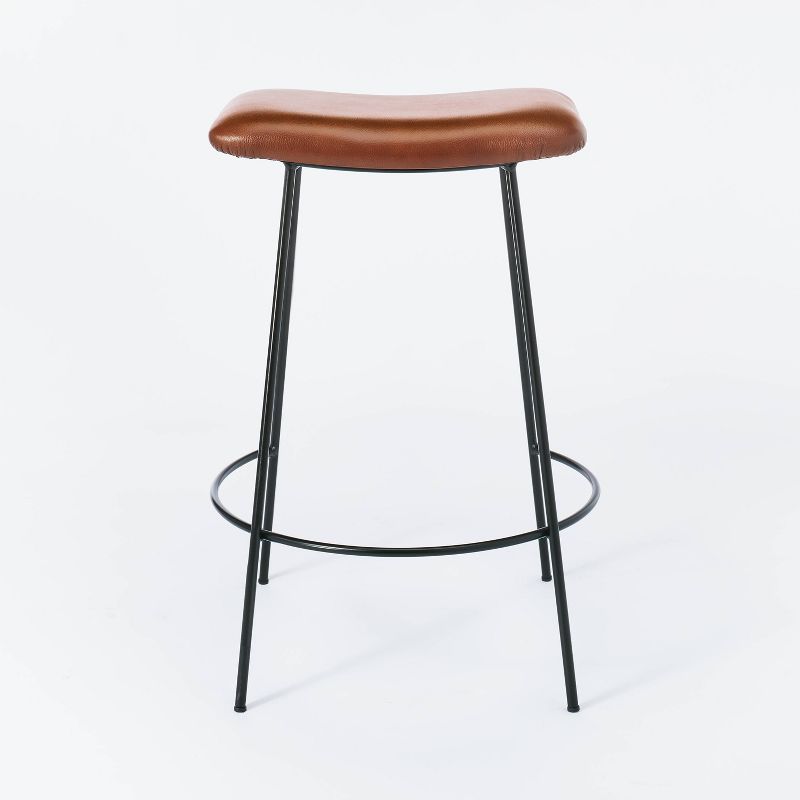 Clarkston Metal Counter Height Barstool with Upholstered Seat - Threshold™ designed with Studio McGee, 4 of 15