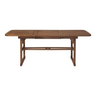 NicBex Outdoor Dining Table Modern Patio Slat-Top Acacia Wood Butterfly Table for Garden,Backyard