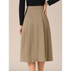 INSPIRE CHIC Women's High Waist A-Line Pleated Fall Work Office Midi Skirt - 4 of 4