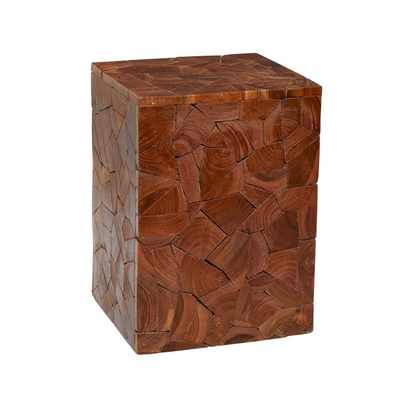 Contemporary Teak Wood Square Accent Table Brown - Olivia &#38; May, 1 of 18