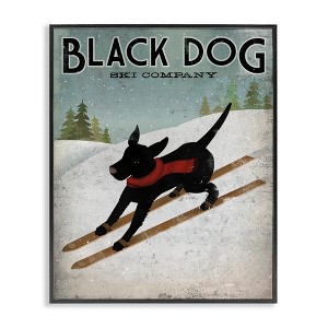 Stupell Industries Black Dog Ski Company Framed Giclee Art, Black, 16" x 20" - 1 of 4