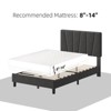 Twin/Full/Queen/King Size Bed Frame with Adjustable Headboard, Upholstered Tufted Platform Bedframe, Mattress Foundation - 3 of 4