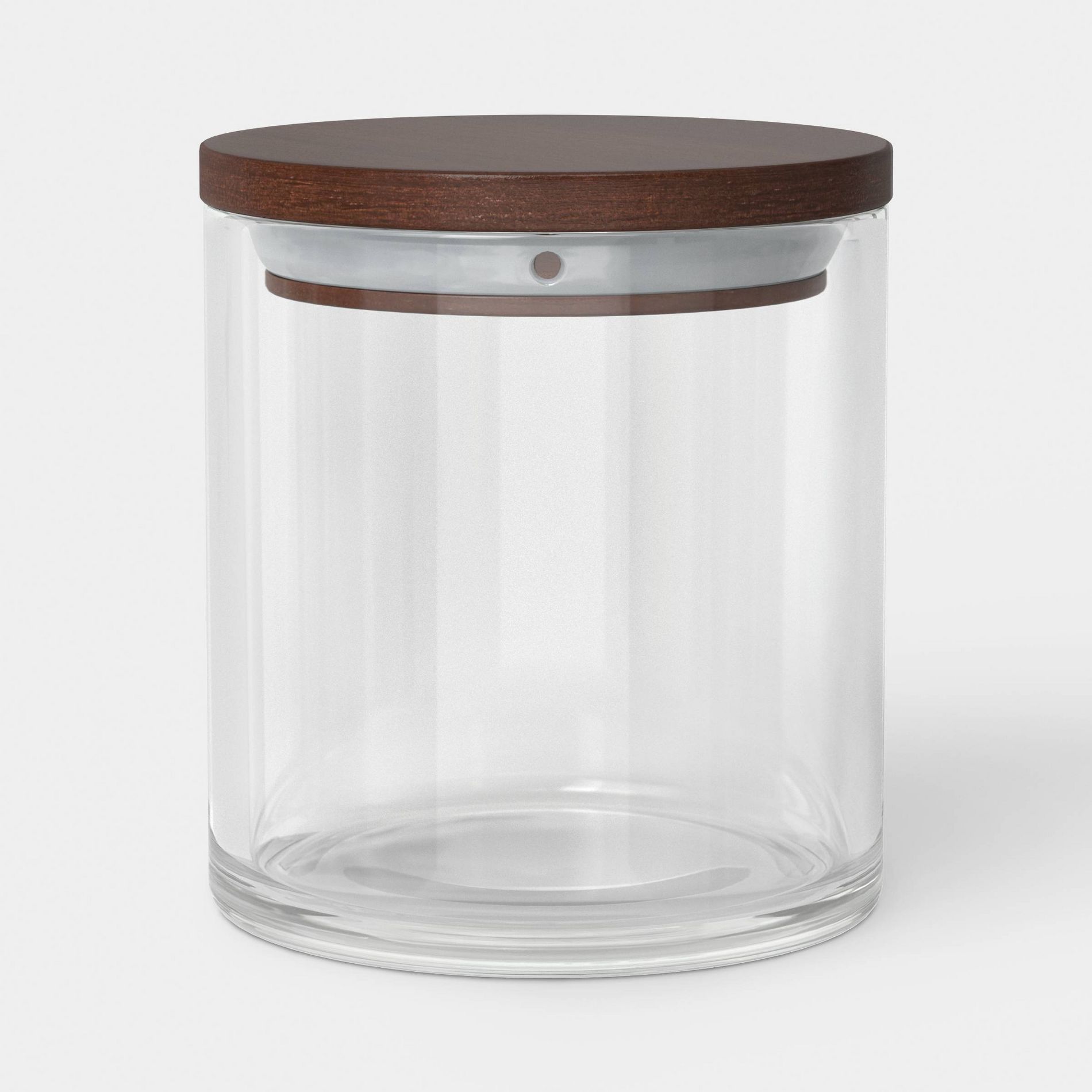 Dark Wood Top Small Spice Container Clear - Threshold™