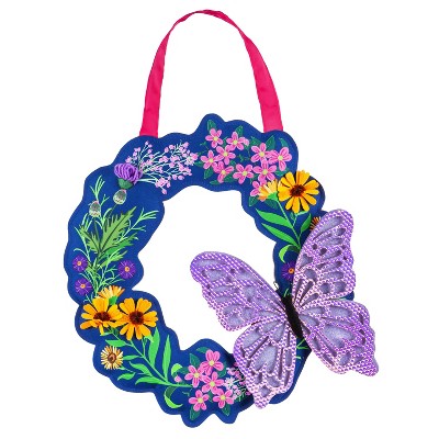 Evergreen Butterfly Meadow Door Dcor Durable and Well Made Home and Garden Dcor For Lawn Patio Yard