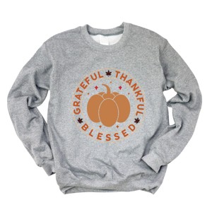 Simply Sage Market Grateful Thankful Blessed Circle Sweatshirt - 1 of 4