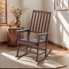 TiramisuBest Acacia Wood Outdoor Rocking Chiar, Patio Rocker for Front Porch, Deck, Indoor,Brown - 3 of 4