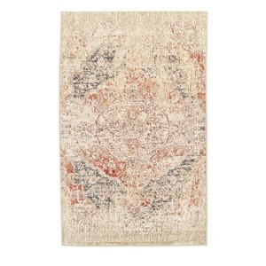Distressed Oriental Medallion Rustic Indoor Area Rug or Runner by Blue Nile Mills - 1 of 4