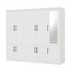 Keloyid White Wood 78.75 in. Armoire with 10 Doors - 2 of 4