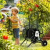 Outsunny Water Hose Reel Cart with Wheels Hold Up to 98' of 5/8" Hose - 3 of 4