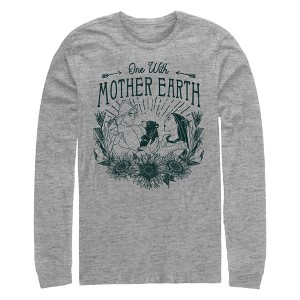 Men's Pocahontas One With Mother Earth Long Sleeve Shirt - 1 of 4