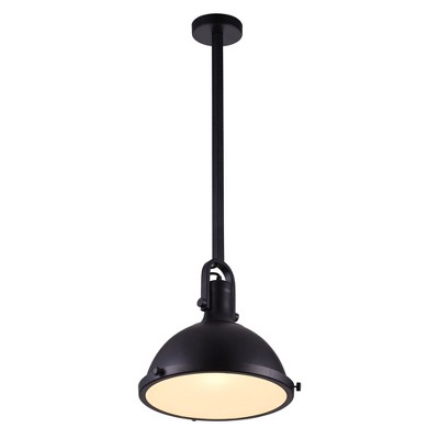 CWI Lighting Strum 1 Light Down Pendant With Black Finish